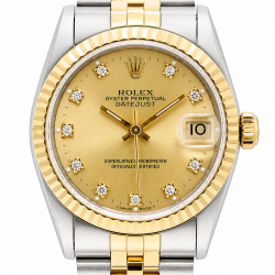 Rolex Datejust 31MM 68273 Two-Tone Factory Diamond Dial Watch